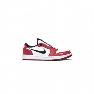 Air Jordan 1 Alacsony Csúszású Piros Fehér Fekete Női Cipő