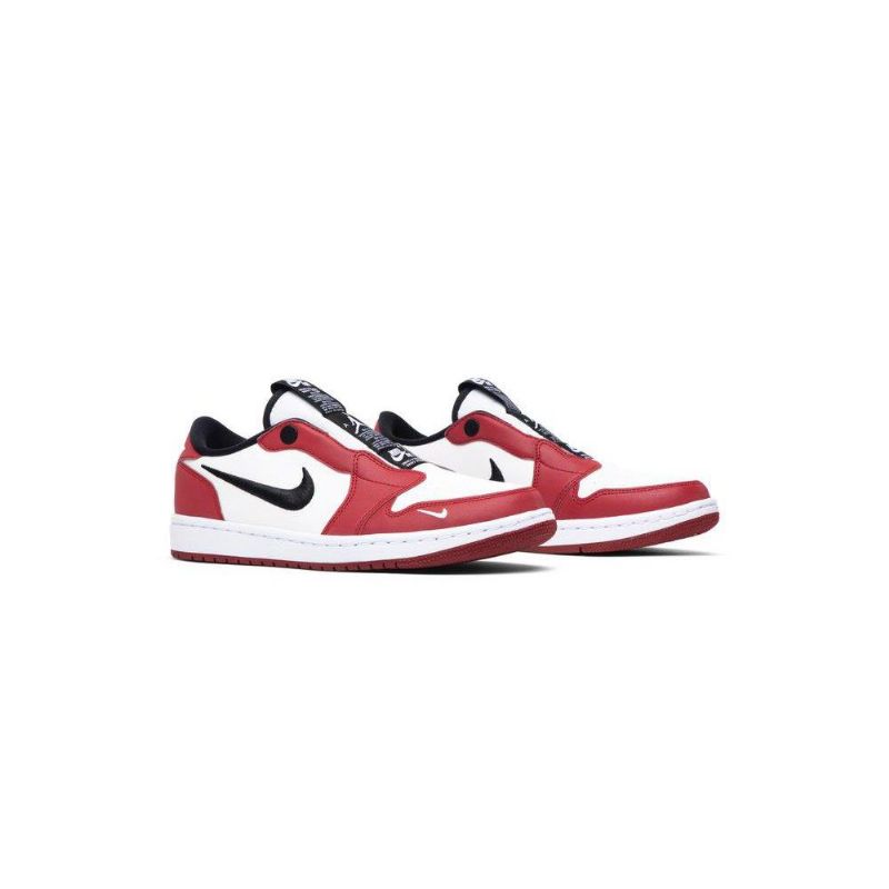 Air Jordan 1 Alacsony Csúszású Piros Fehér Fekete Női Cipő