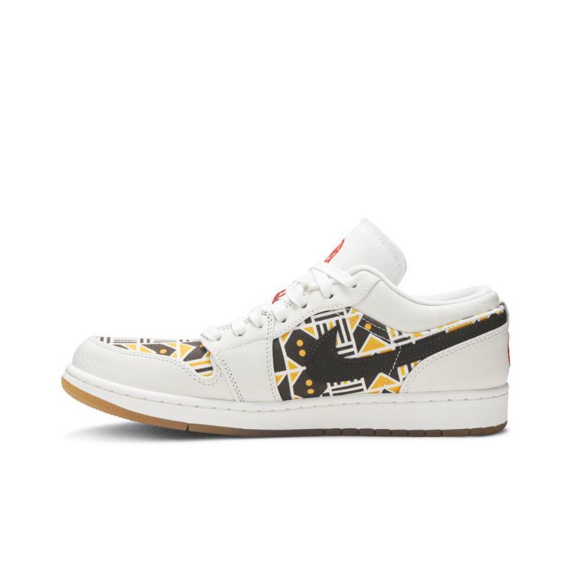 Air Jordan 1 Alacsony Fehér Barna Fekete Férfi Cipő