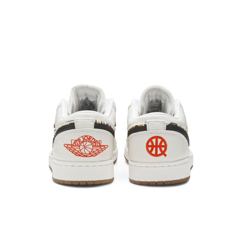 Air Jordan 1 Alacsony Fehér Barna Fekete Férfi Cipő