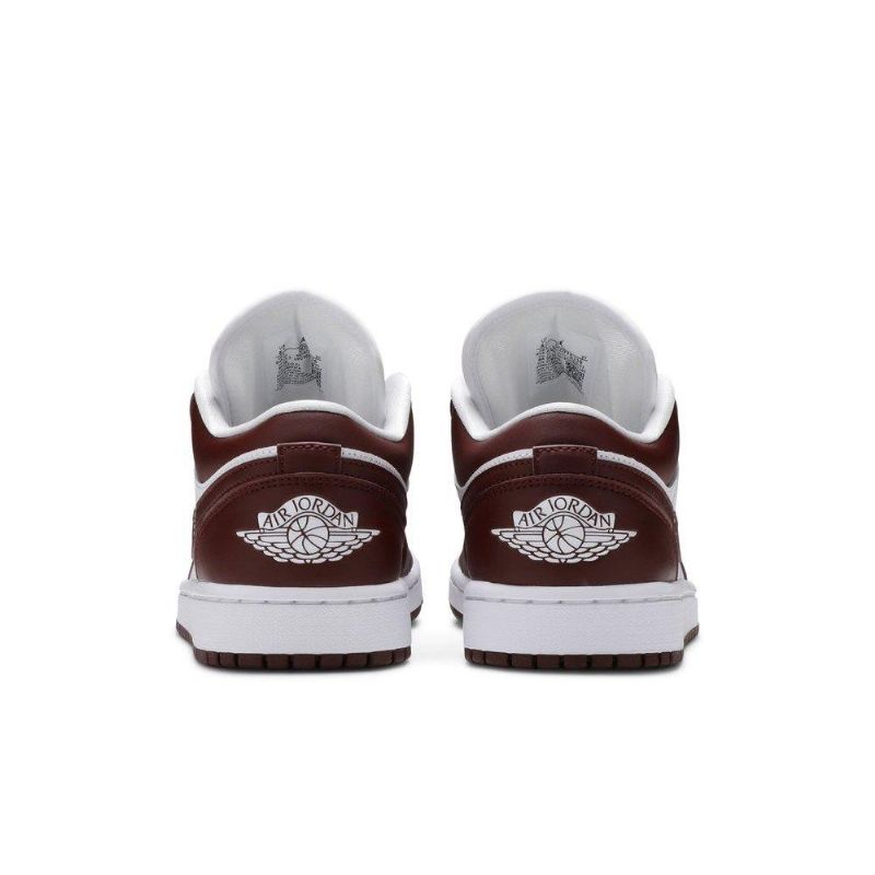 Air Jordan 1 Alacsony Fehér Bordeaux Női Cipő