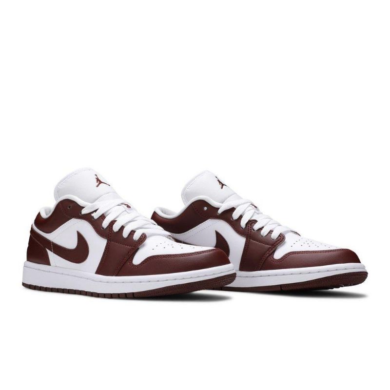 Air Jordan 1 Alacsony Fehér Bordeaux Női Cipő