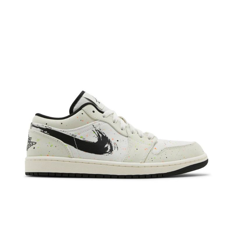 Air Jordan 1 Alacsony Fehér Fekete Férfi Cipő