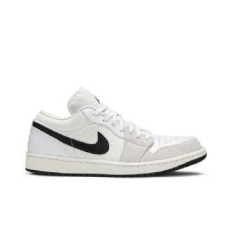 Air Jordan 1 Alacsony Fehér Fekete Férfi Cipő