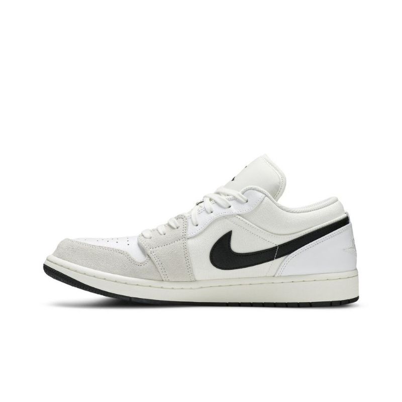 Air Jordan 1 Alacsony Fehér Fekete Férfi Cipő