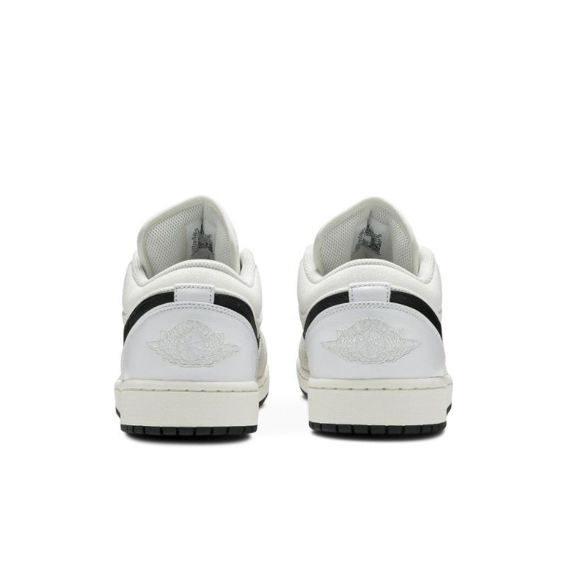 Air Jordan 1 Alacsony Fehér Fekete Férfi Cipő