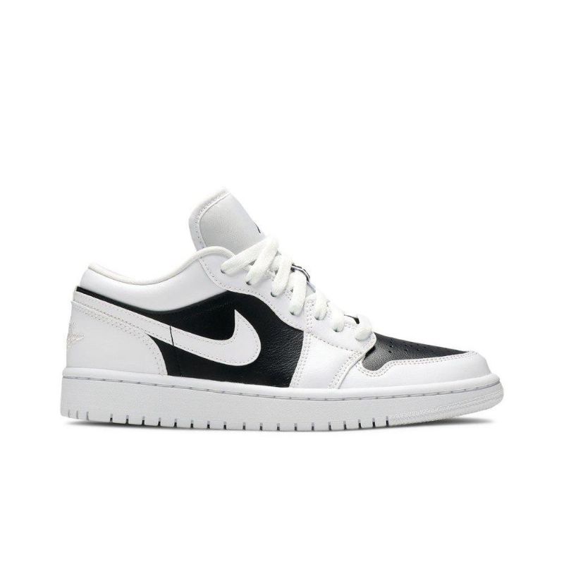 Air Jordan 1 Alacsony Fehér Fekete Női Cipő