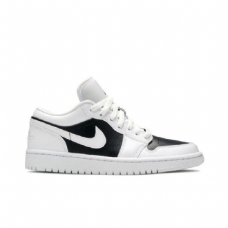 Air Jordan 1 Alacsony Fehér Fekete Női Cipő