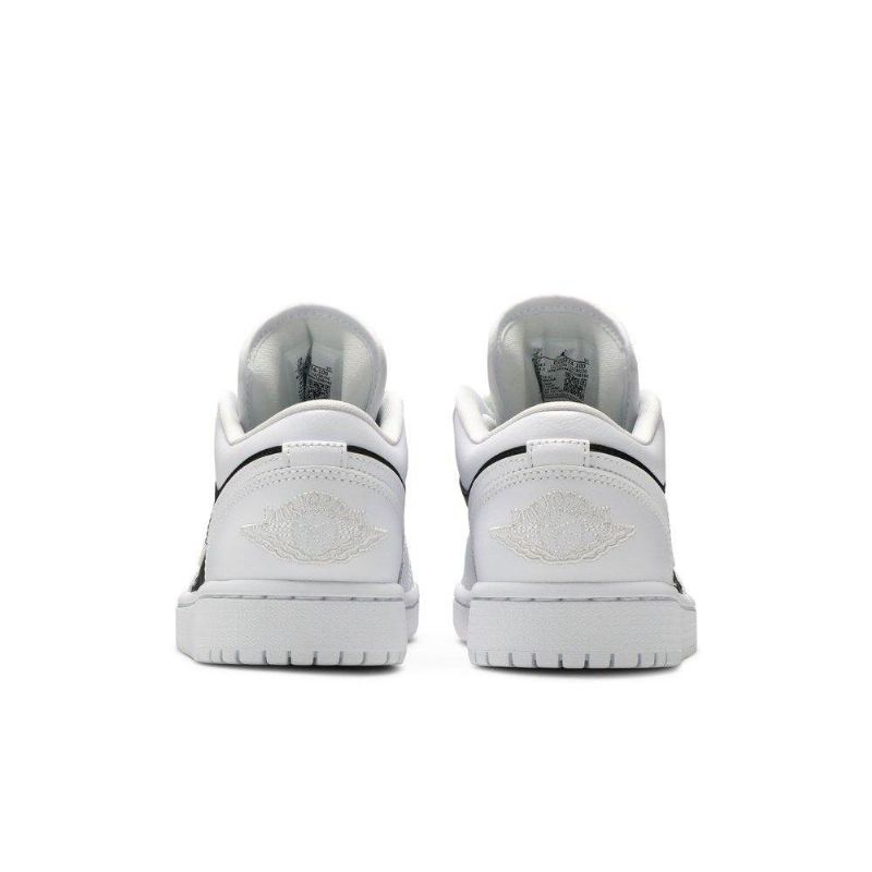 Air Jordan 1 Alacsony Fehér Fekete Női Cipő