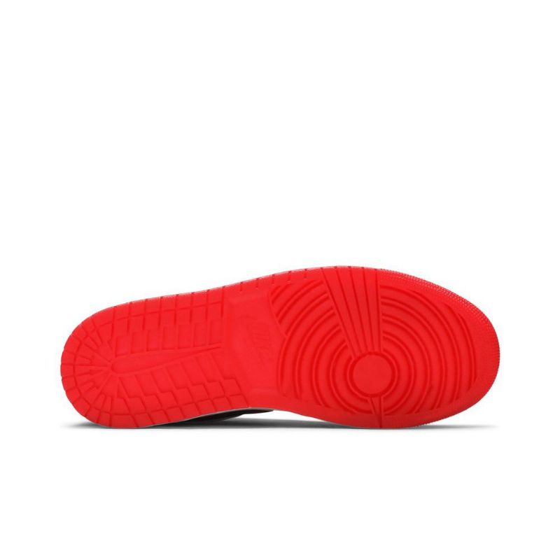 Air Jordan 1 Alacsony Fehér Fekete Piros Férfi Cipő