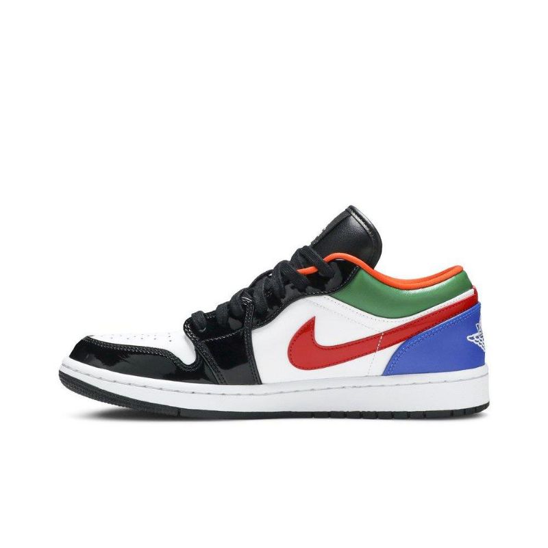 Air Jordan 1 Alacsony Fehér Fekete Többszínű Női Cipő