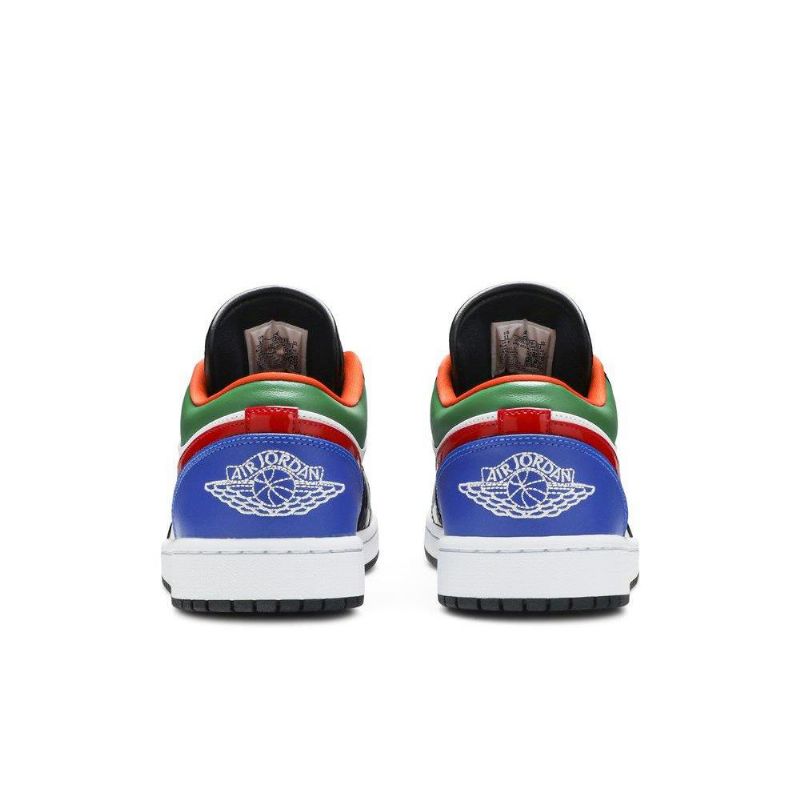 Air Jordan 1 Alacsony Fehér Fekete Többszínű Női Cipő
