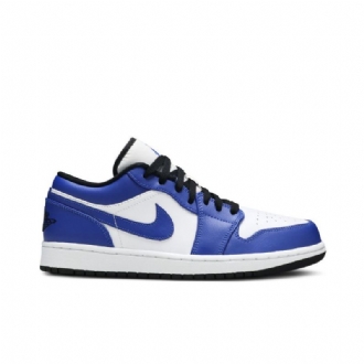 Air Jordan 1 Alacsony Fehér Kék Fekete Férfi Cipő