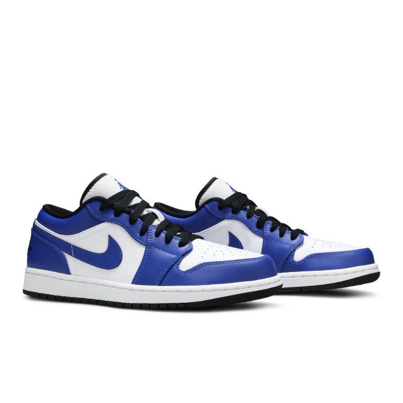 Air Jordan 1 Alacsony Fehér Kék Fekete Férfi Cipő