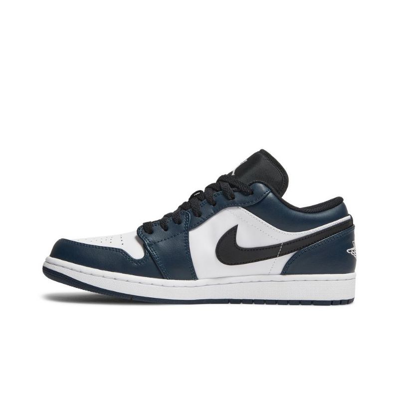 Air Jordan 1 Alacsony Fehér Kék Fekete Férfi Cipő