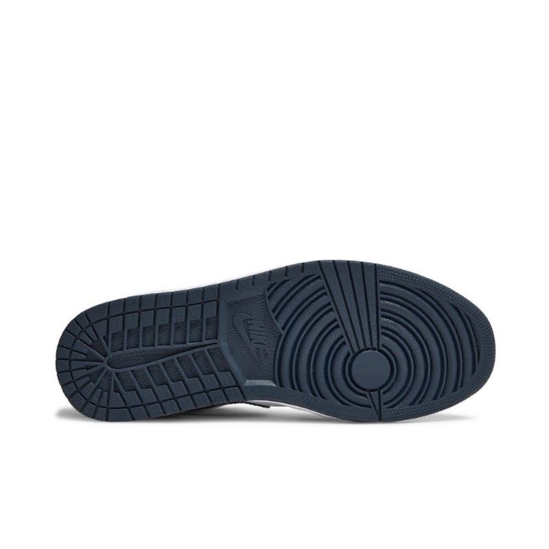 Air Jordan 1 Alacsony Fehér Kék Fekete Férfi Cipő