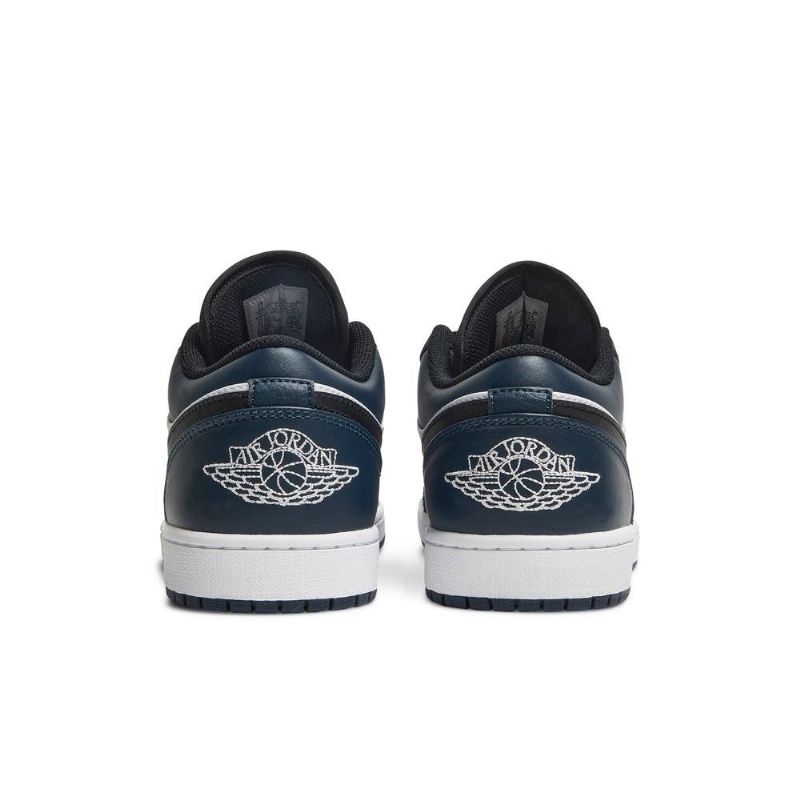 Air Jordan 1 Alacsony Fehér Kék Fekete Férfi Cipő