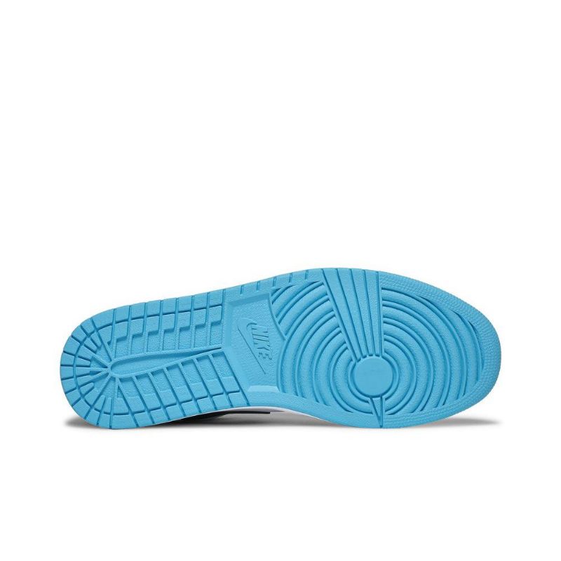 Air Jordan 1 Alacsony Fehér Kék Fekete Férfi Cipő