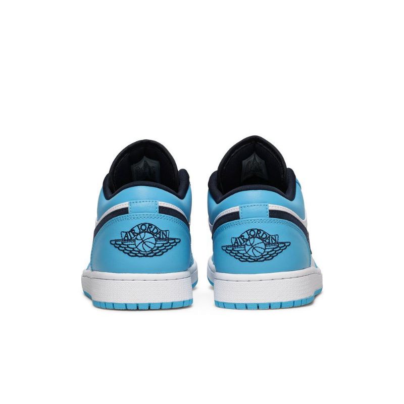 Air Jordan 1 Alacsony Fehér Kék Fekete Férfi Cipő