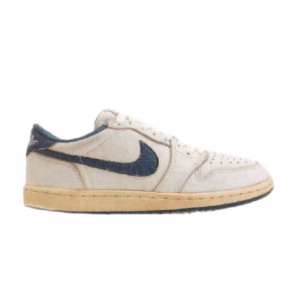 Air Jordan 1 Alacsony Fehér Kék Férfi Cipő
