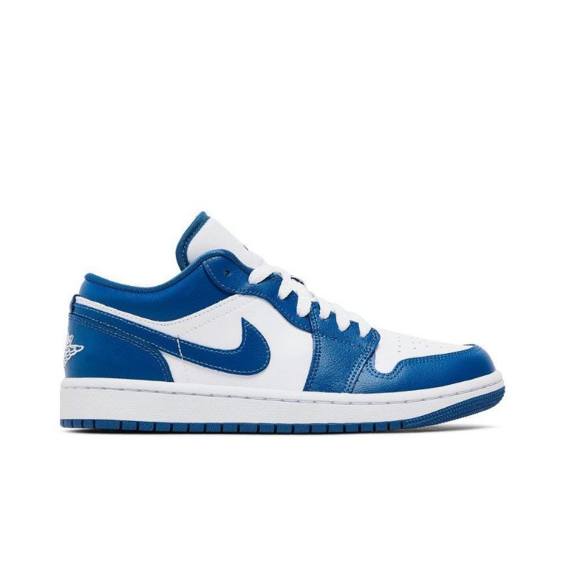 Air Jordan 1 Alacsony Fehér Kék Női Cipő