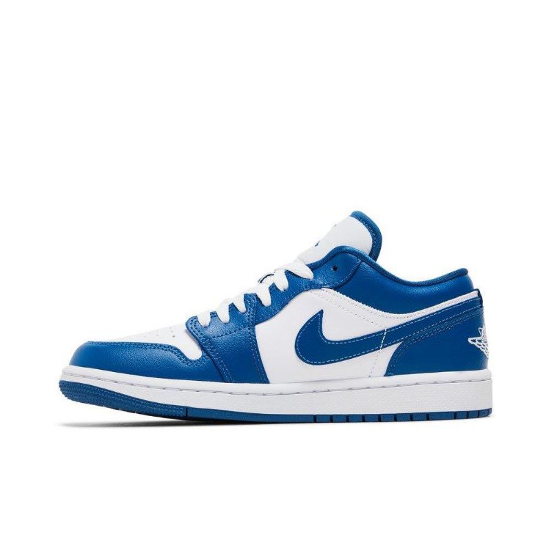Air Jordan 1 Alacsony Fehér Kék Női Cipő