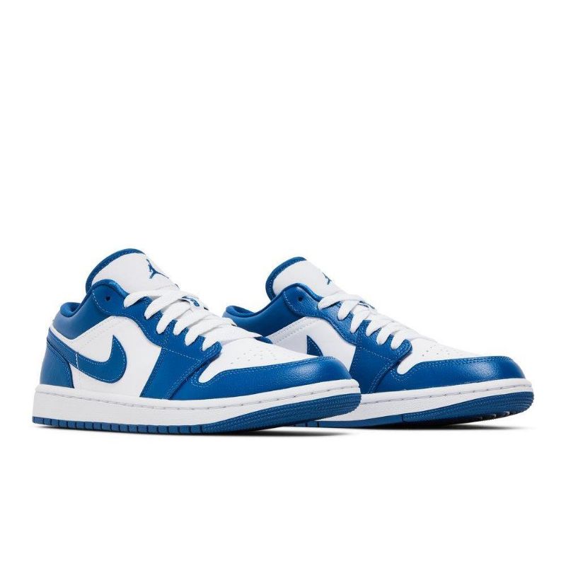 Air Jordan 1 Alacsony Fehér Kék Női Cipő