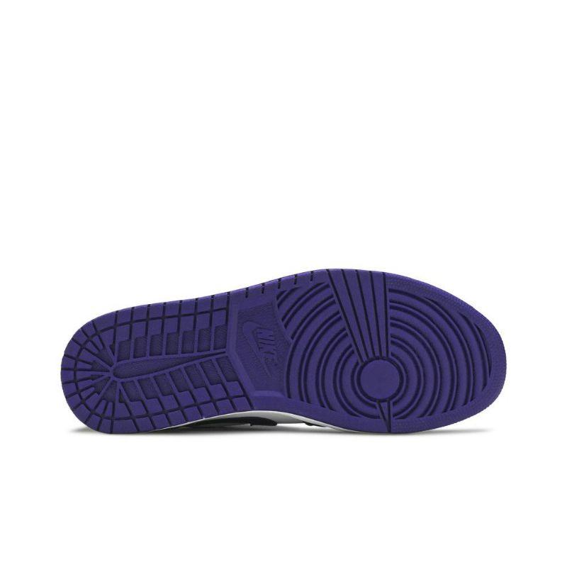 Air Jordan 1 Alacsony Fehér Lila Fekete Férfi Cipő