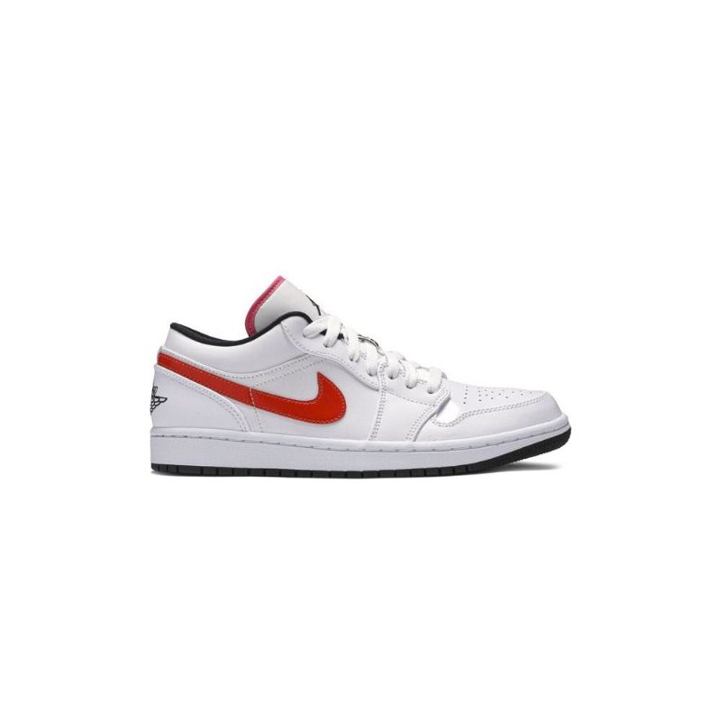 Air Jordan 1 Alacsony Fehér Piros Fekete Férfi Cipő