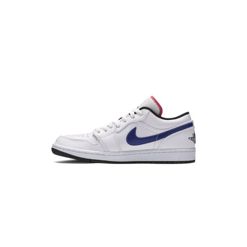 Air Jordan 1 Alacsony Fehér Piros Fekete Férfi Cipő