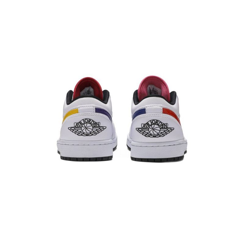 Air Jordan 1 Alacsony Fehér Piros Fekete Férfi Cipő