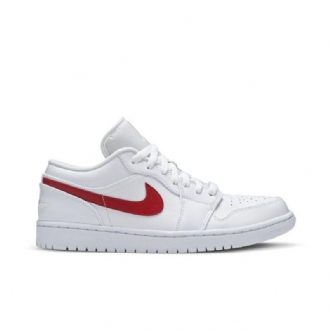 Air Jordan 1 Alacsony Fehér Piros Női Cipő