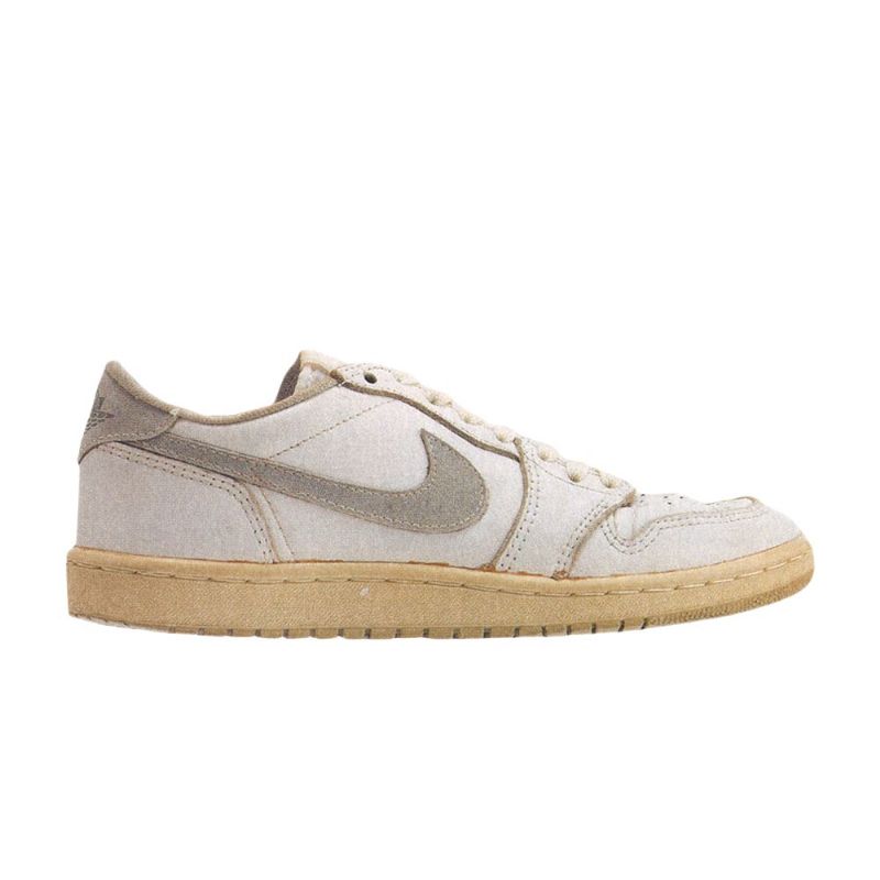Air Jordan 1 Alacsony Fehér Szürke Férfi Cipő