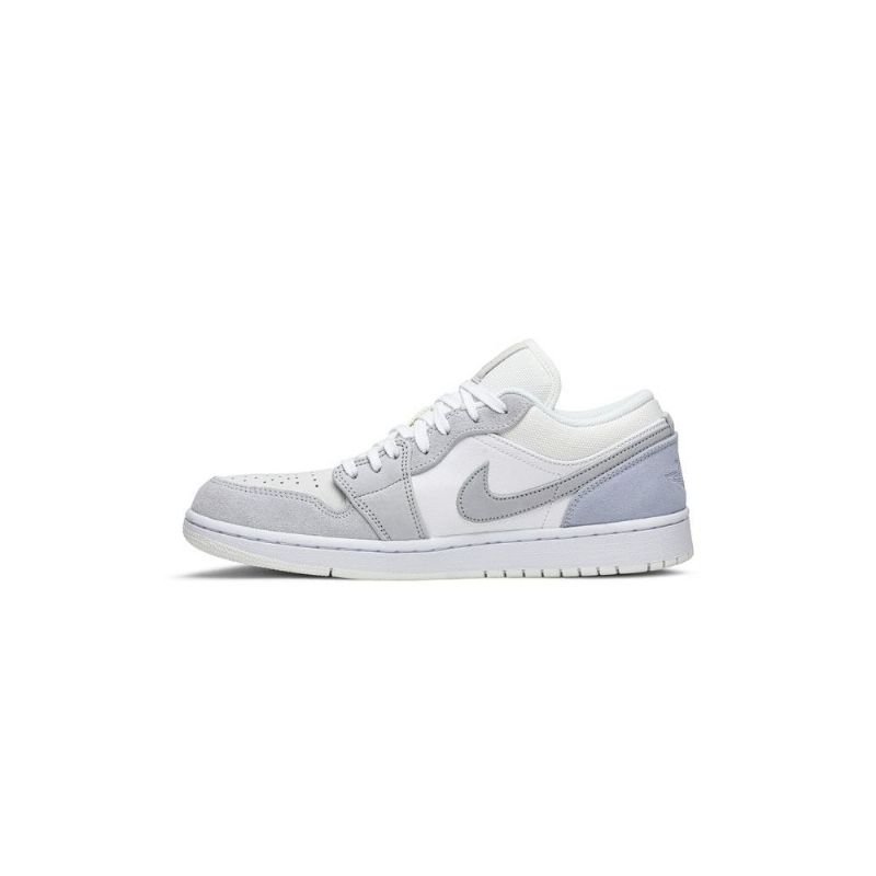 Air Jordan 1 Alacsony Fehér Szürke Férfi Cipő