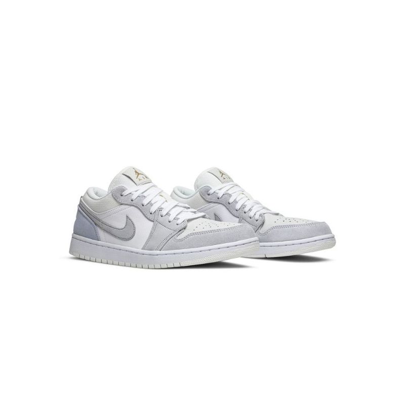 Air Jordan 1 Alacsony Fehér Szürke Férfi Cipő