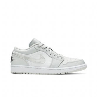 Air Jordan 1 Alacsony Fehér Szürke Férfi Cipő