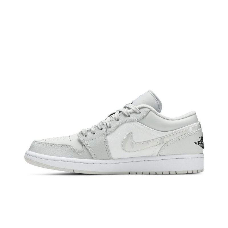 Air Jordan 1 Alacsony Fehér Szürke Férfi Cipő
