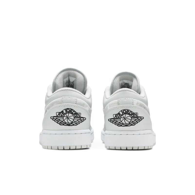 Air Jordan 1 Alacsony Fehér Szürke Férfi Cipő