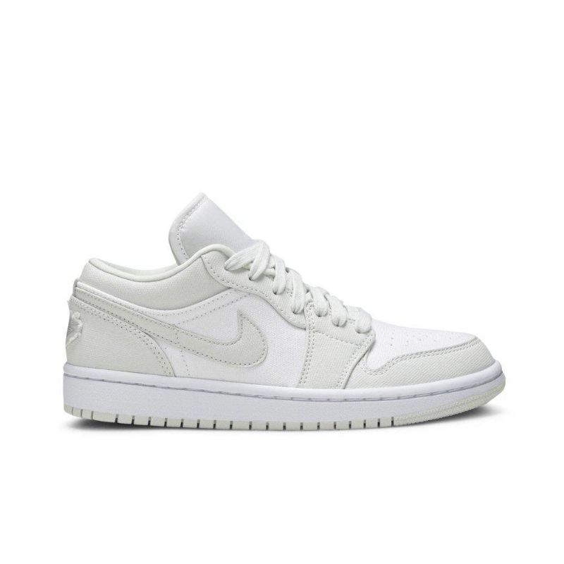 Air Jordan 1 Alacsony Fehér Szürke Női Cipő