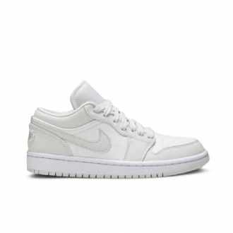 Air Jordan 1 Alacsony Fehér Szürke Női Cipő