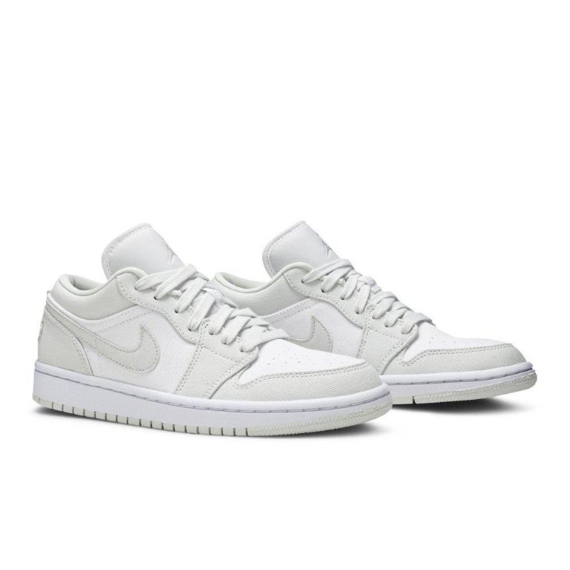 Air Jordan 1 Alacsony Fehér Szürke Női Cipő