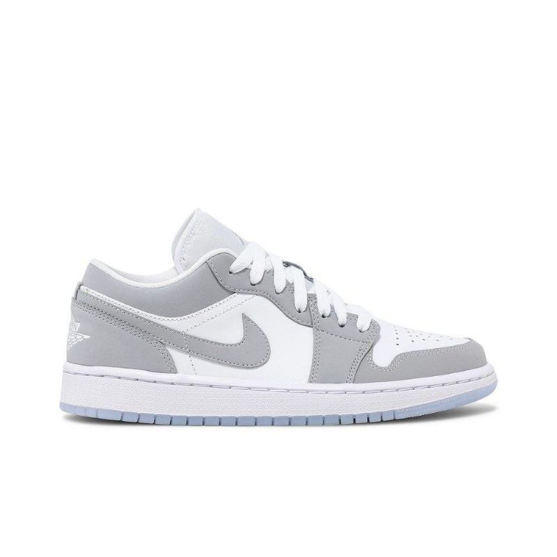 Air Jordan 1 Alacsony Fehér Szürke Női Cipő