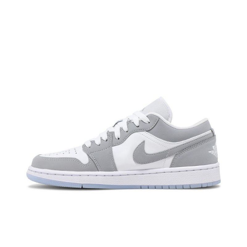 Air Jordan 1 Alacsony Fehér Szürke Női Cipő
