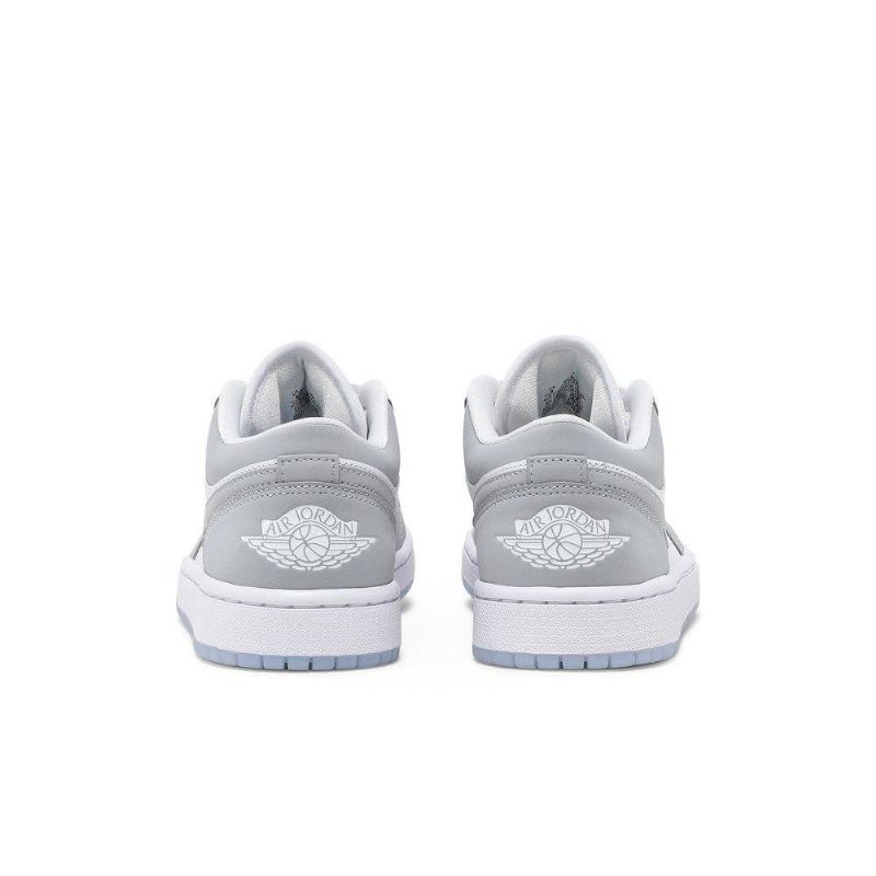 Air Jordan 1 Alacsony Fehér Szürke Női Cipő