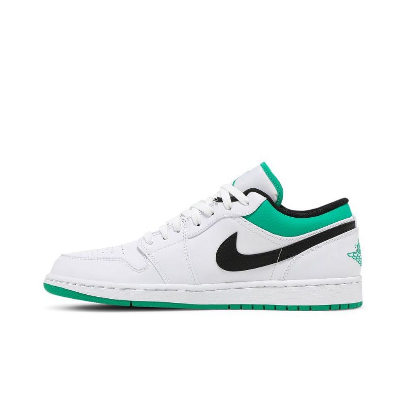 Air Jordan 1 Alacsony Fehér Zöld Fekete Férfi Cipő