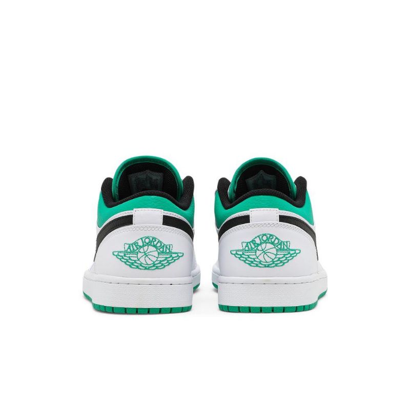 Air Jordan 1 Alacsony Fehér Zöld Fekete Férfi Cipő