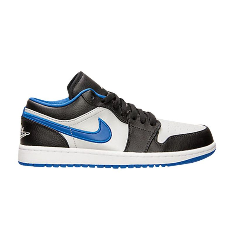 Air Jordan 1 Alacsony Fekete Fehér Kék Férfi Cipő