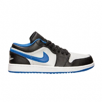 Air Jordan 1 Alacsony Fekete Fehér Kék Férfi Cipő