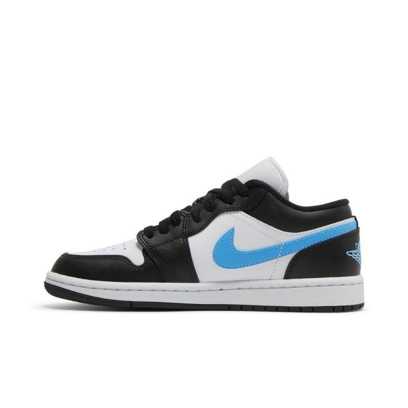Air Jordan 1 Alacsony Fekete Fehér Kék Női Cipő