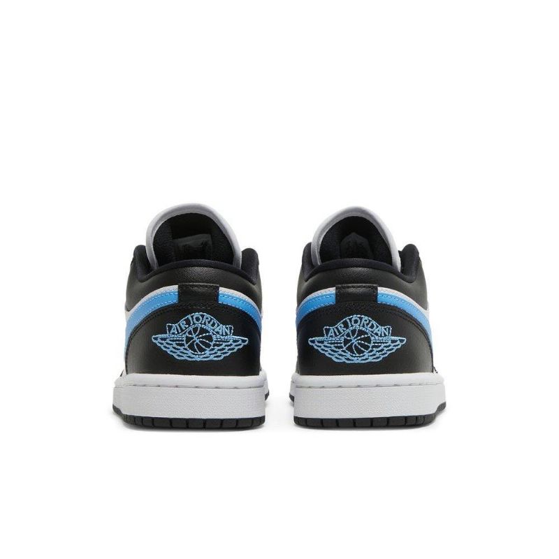 Air Jordan 1 Alacsony Fekete Fehér Kék Női Cipő